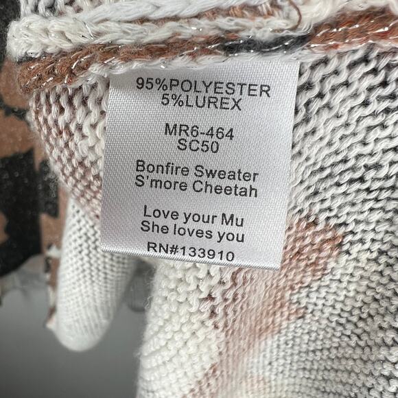 Show Me Your Mumu Cheetah Oversized Sweater Size Small - Picture 4 of 6